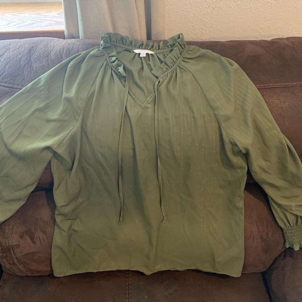 Time and Tru blouse, size Large, never worn, green